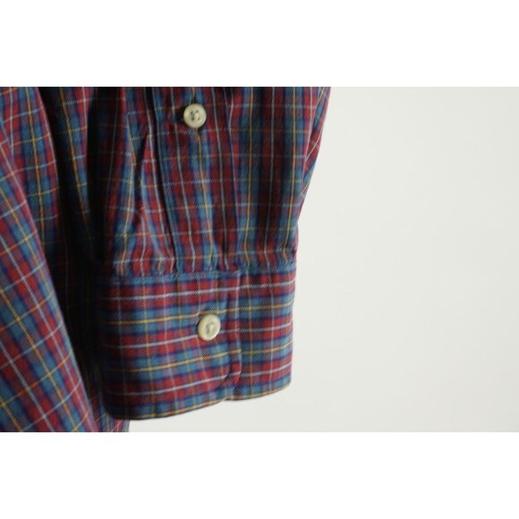 Ralph Lauren Men's 3XB Long Sleeve Blue Red Plaid Oxford Pony Button Down Shirt - Picture 9 of 9